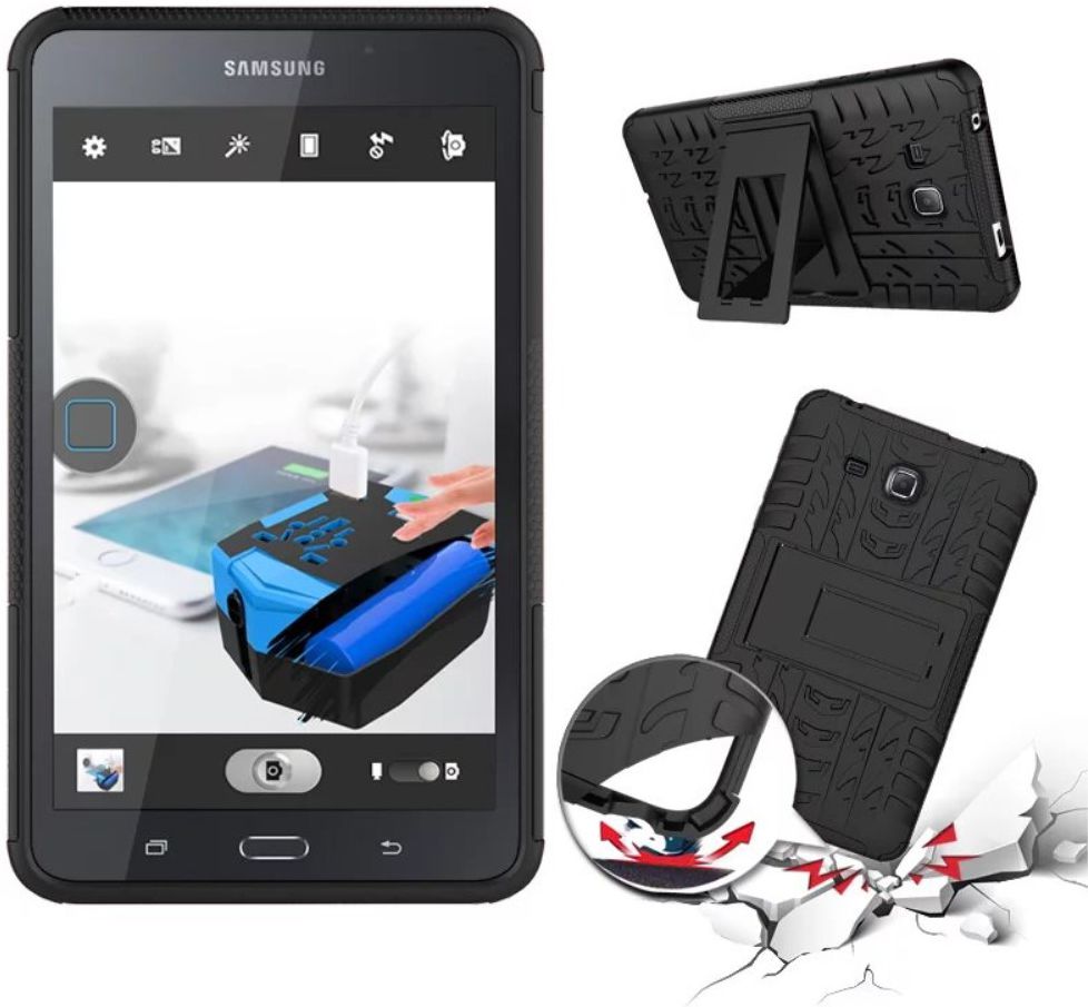 Samsung Galaxy Tab A 7.0 Hybride Kickstand Hoes Zwart afbeelding 2