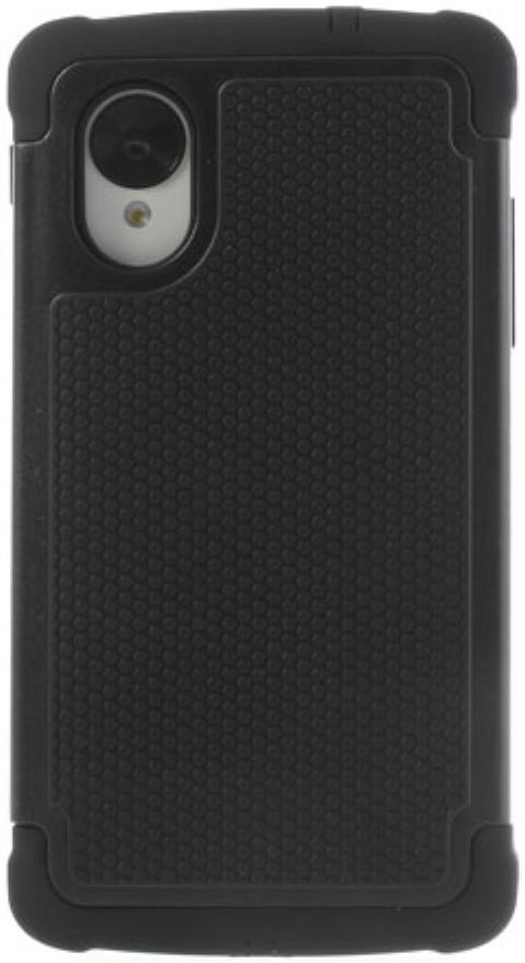 LG Google Nexus 5 Hybride Back Cover Zwart afbeelding 2