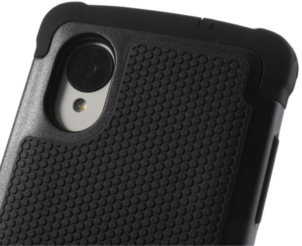 LG Google Nexus 5 Hybride Back Cover Zwart afbeelding 4