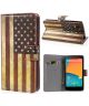 LG Google Nexus 5 Portemonnee Hoesje USA Vlag