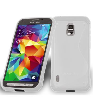 Samsung Galaxy S5 Active S-Shape Transparant Hoesjes
