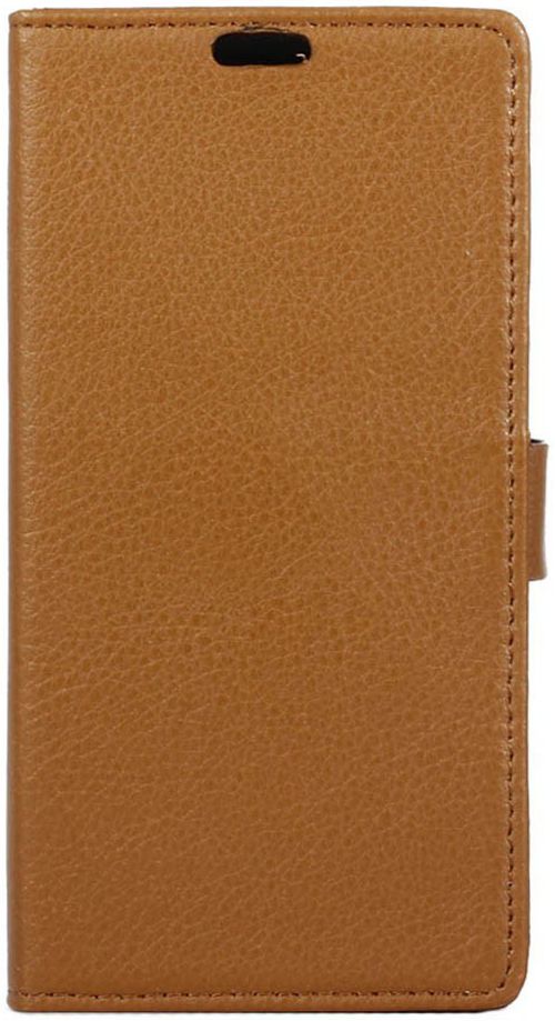 Motorola Moto G4 Play Portemonnee Hoesje Litchi Grain Bruin afbeelding 2