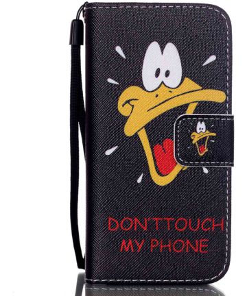 Apple iPhone 5C Wallet Hoesje Don't Touch My Phone Hoesjes