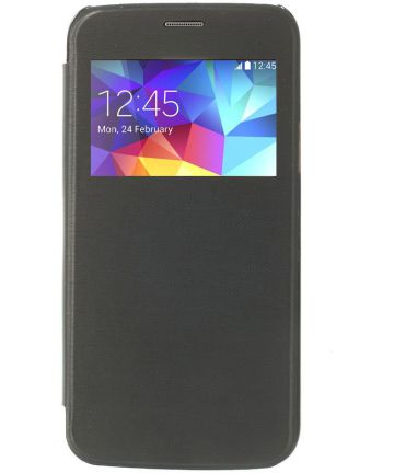 Samsung Galaxy S5 Mini Window View Flip Case Zwart Hoesjes