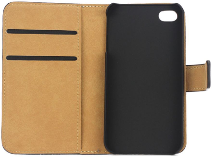 Apple iPhone 4(S) Lederen Hoesje Zwart afbeelding 6