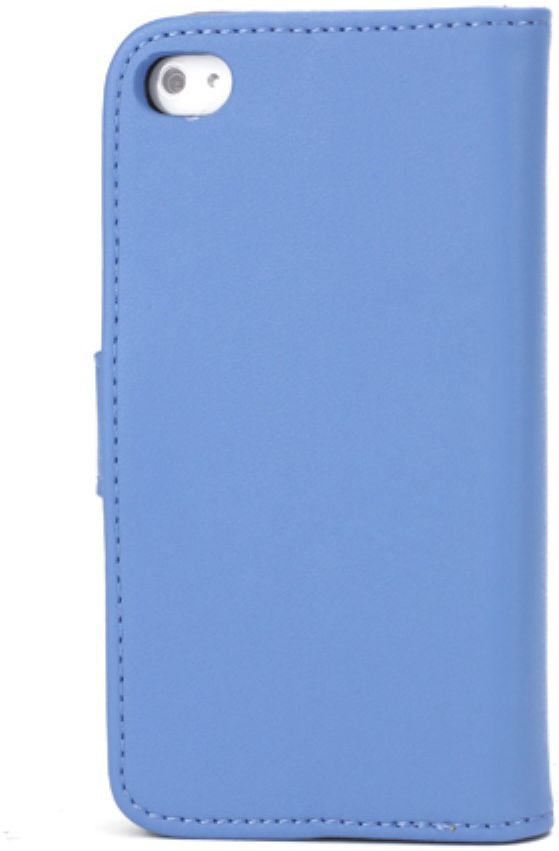Apple iPhone 4(S) Lederen Hoesje Blauw afbeelding 3