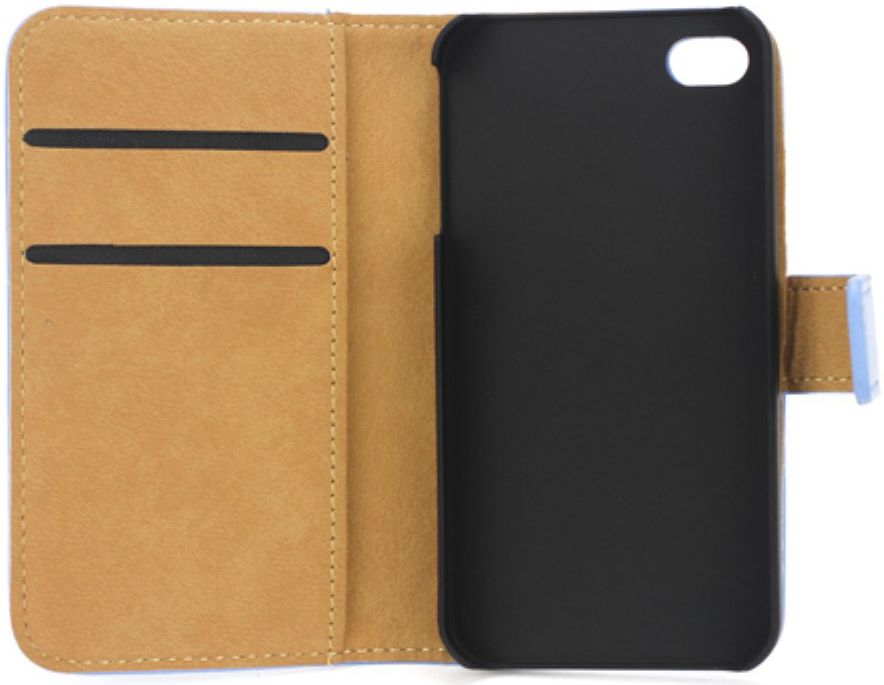 Apple iPhone 4(S) Lederen Hoesje Blauw afbeelding 6