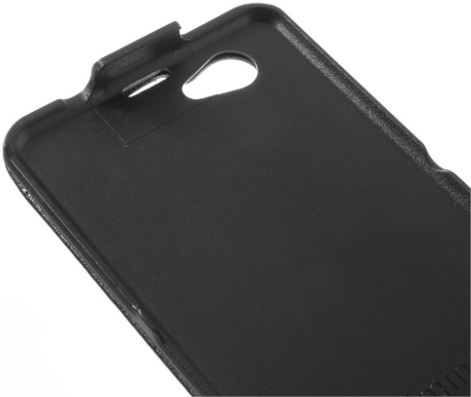 Echt Leren Verticale Sony Xperia Z1 Compact Flip Hoesje afbeelding 4