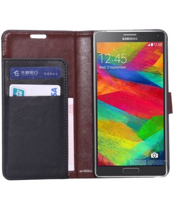 Samsung Galaxy Note 4 Portemonnee Hoesje Zwart Hoesjes