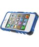Hybride Apple iPhone 4 / 4S Back Cover Blauw