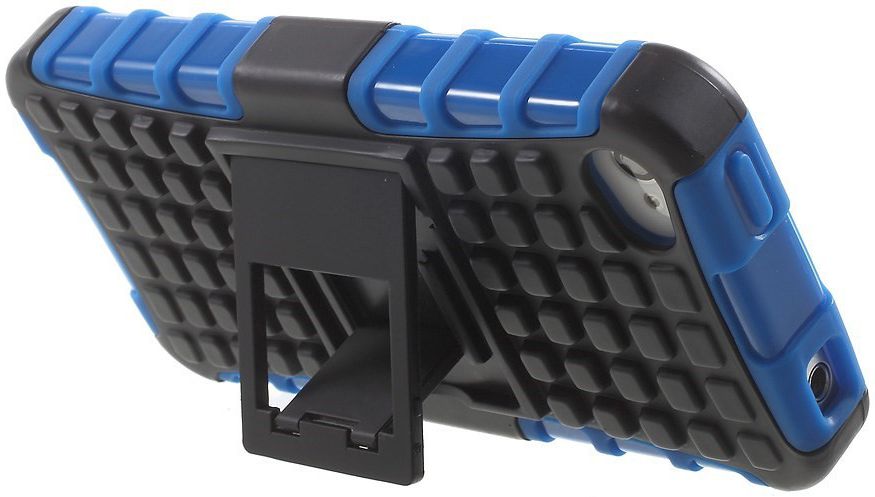 Hybride Apple iPhone 4 / 4S Back Cover Blauw afbeelding 3
