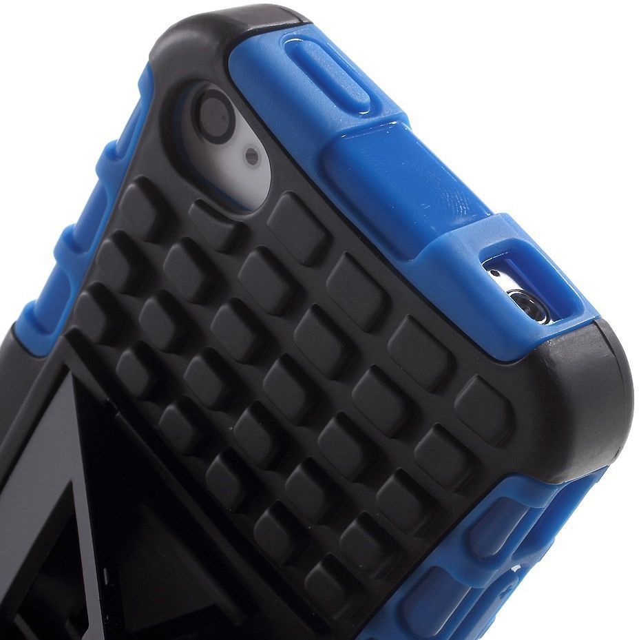 Hybride Apple iPhone 4 / 4S Back Cover Blauw afbeelding 6