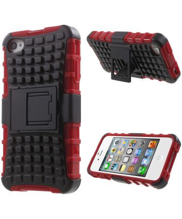 Hybride Apple iPhone 4 / 4S Back Cover Rood Hoesjes