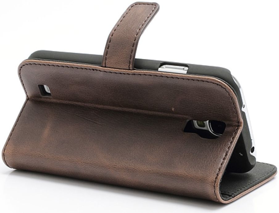 Samsung Galaxy S4 Portemonnee Hoesje Koffie Bruin afbeelding 8