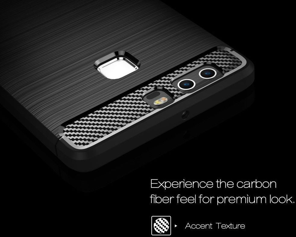 Huawei P9 Geborsteld TPU Hoesje Grijs afbeelding 7