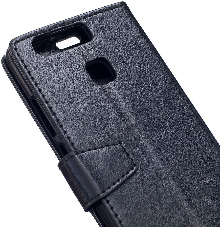 Huawei P9 Portemonnee Hoesje met Standaard Zwart afbeelding 8