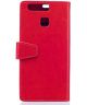 Huawei P9 Portemonnee Hoesje met Standaard Rood