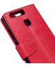 Huawei P9 Portemonnee Hoesje met Standaard Rood