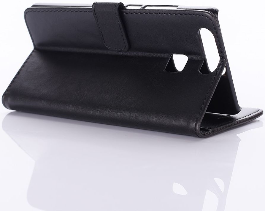 Huawei P9 Retro Style Wallet Flip Case Zwart afbeelding 4