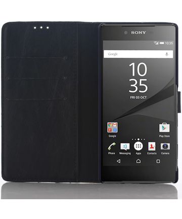 Sony Xperia Z5 Premium Portemonnee Hoesje Zwart Hoesjes