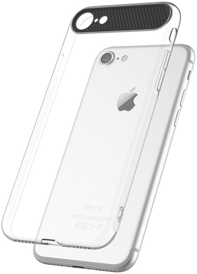 ROCK Transparant  iPhone 7 / 8 TPU hoesje Wit afbeelding 1