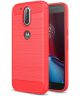 Geborsteld Motorola Moto G4 Hoesje Rood