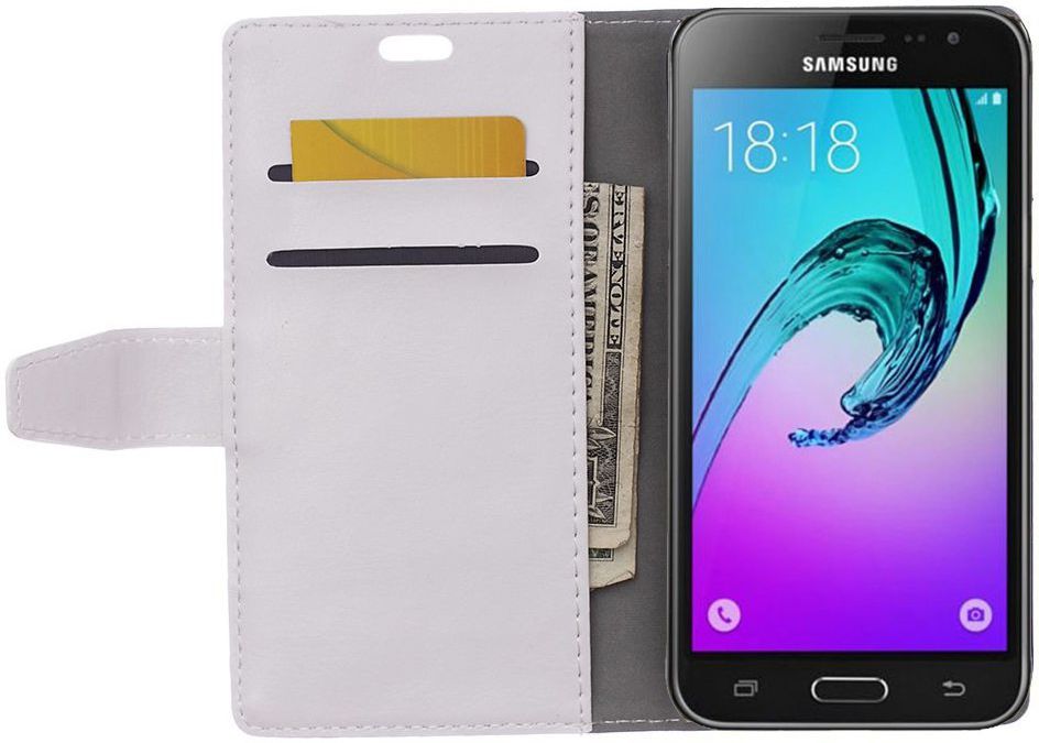 Samsung Galaxy J3 (2016) Portemonnee Hoesje Wit afbeelding 2