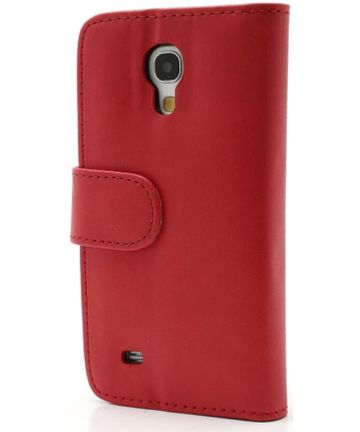 Samsung Galaxy S4 Mini Portemonnee Stand Hoes Rood Hoesjes