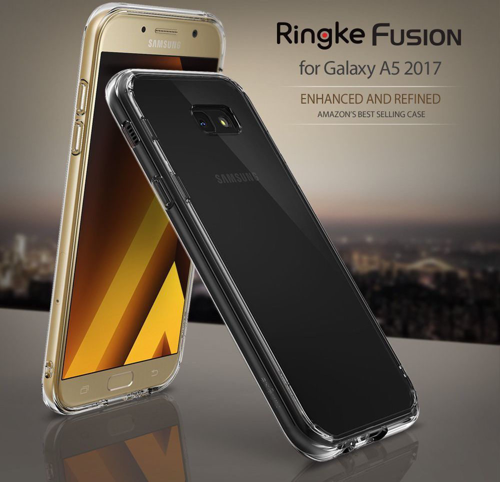Ringke Fusion Samsung Galaxy A5 2017 Hoesje Doorzichtig Smoke Black afbeelding 3