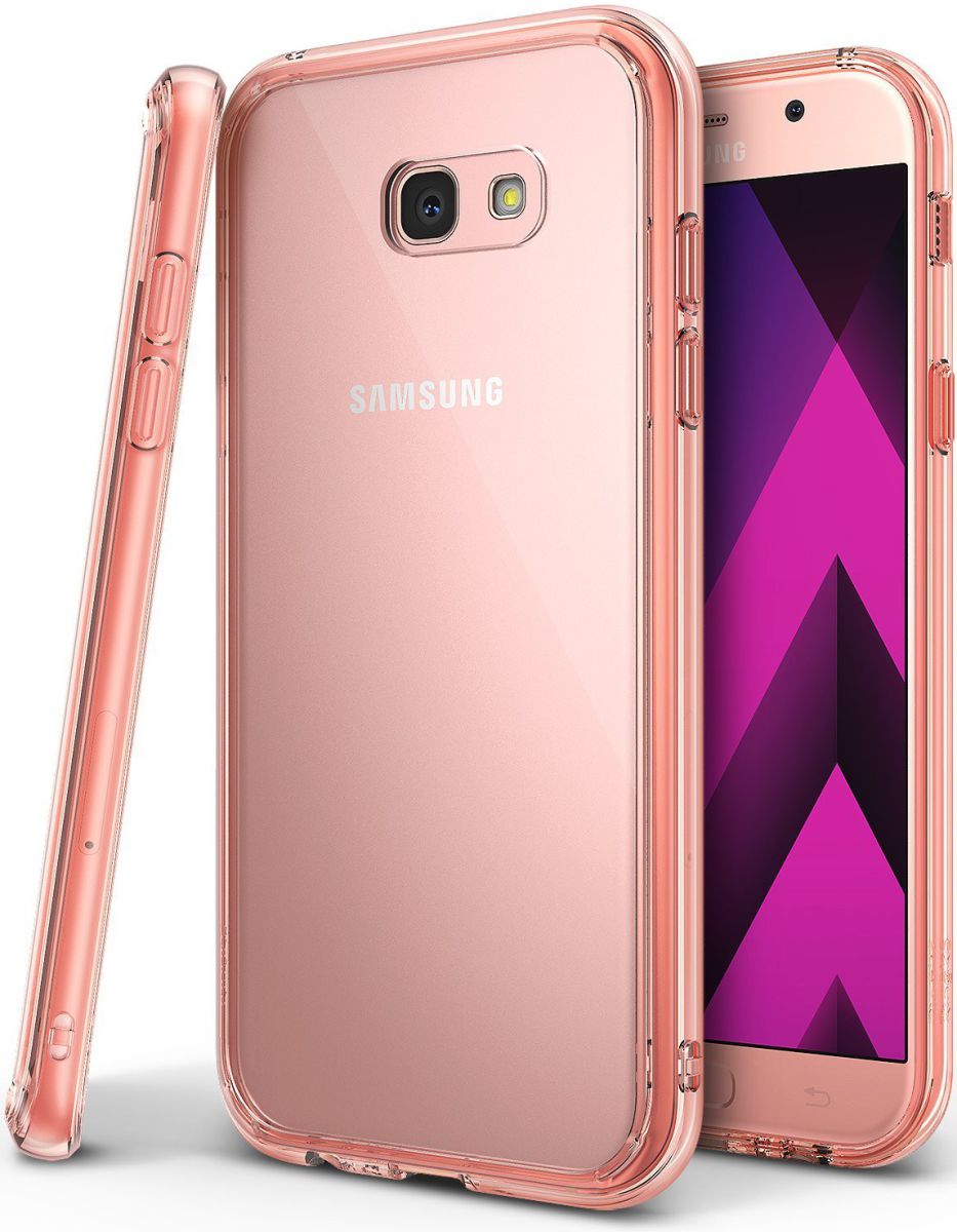 Ringke Fusion Samsung Galaxy A5 2017 Hoesje Doorzichtig Rose Gold afbeelding 1