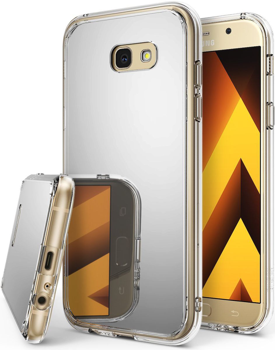 Ringke Fusion Mirror Samsung Galaxy A5 2017 spiegel hoesje Zilver afbeelding 1