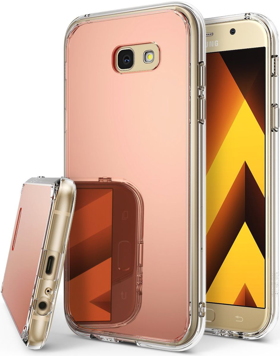Ringke Fusion Mirror Samsung Galaxy A5 2017 spiegel hoesje Rose Gold afbeelding 1