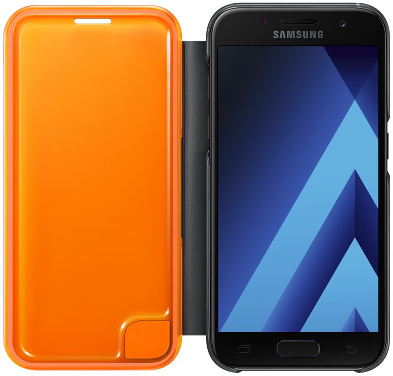 Samsung Galaxy A3 (2017) Neon Flip Cover Zwart afbeelding 2