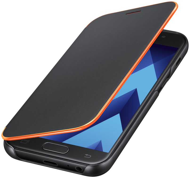 Samsung Galaxy A3 (2017) Neon Flip Cover Zwart afbeelding 1