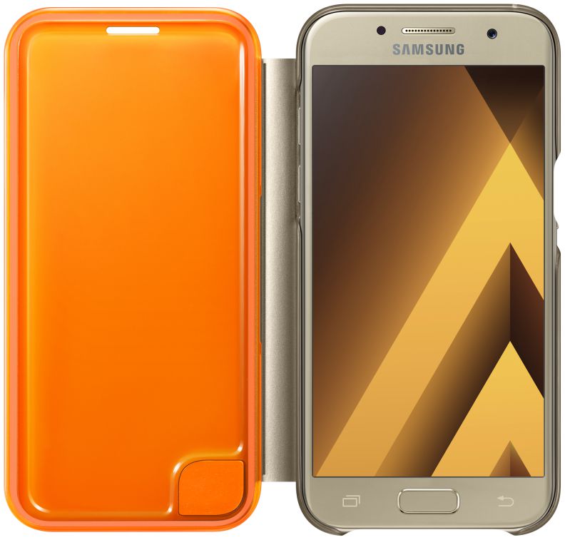 Samsung Galaxy A3 (2017) Neon Flip Cover Goud afbeelding 2