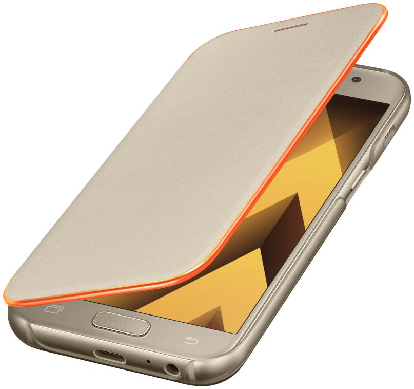 Samsung Galaxy A3 (2017) Neon Flip Cover Goud afbeelding 1