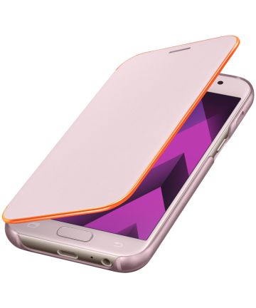 Samsung Galaxy A3 (2017) Neon Flip Cover Roze Hoesjes