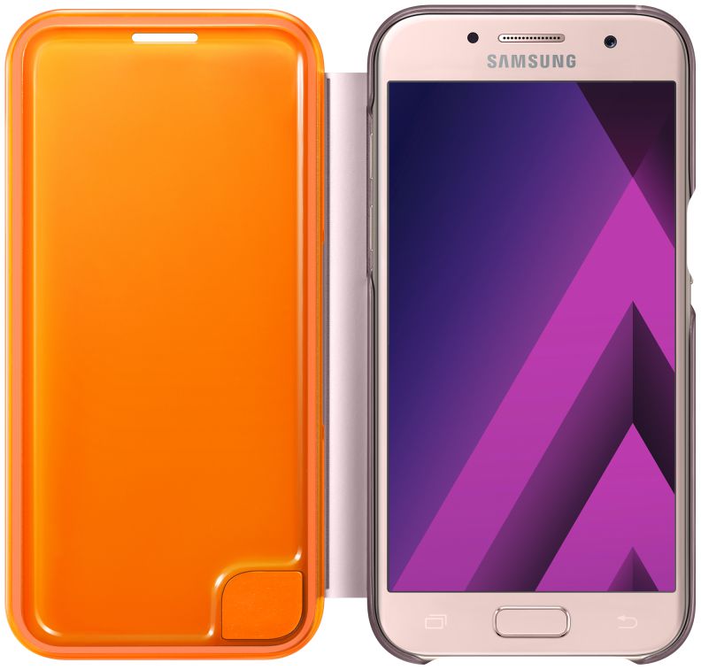 Samsung Galaxy A3 (2017) Neon Flip Cover Roze afbeelding 2