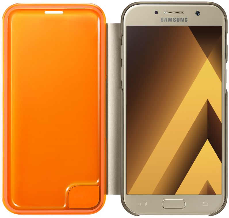 Samsung Galaxy A5 (2017) Neon Flip Cover Goud afbeelding 2