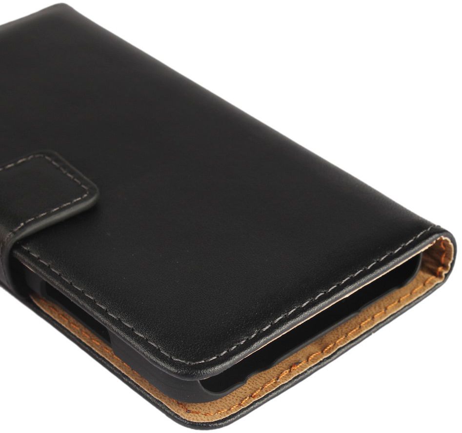 Lenovo B Portemonnee Hoesje Echt Leer Zwart afbeelding 10