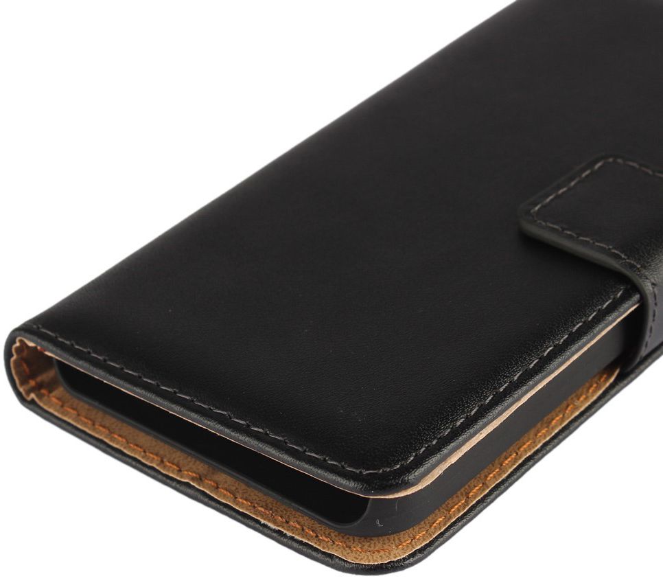 Lenovo B Portemonnee Hoesje Echt Leer Zwart afbeelding 12