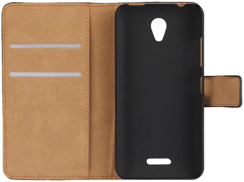 Lenovo B Portemonnee Hoesje Echt Leer Zwart afbeelding 5