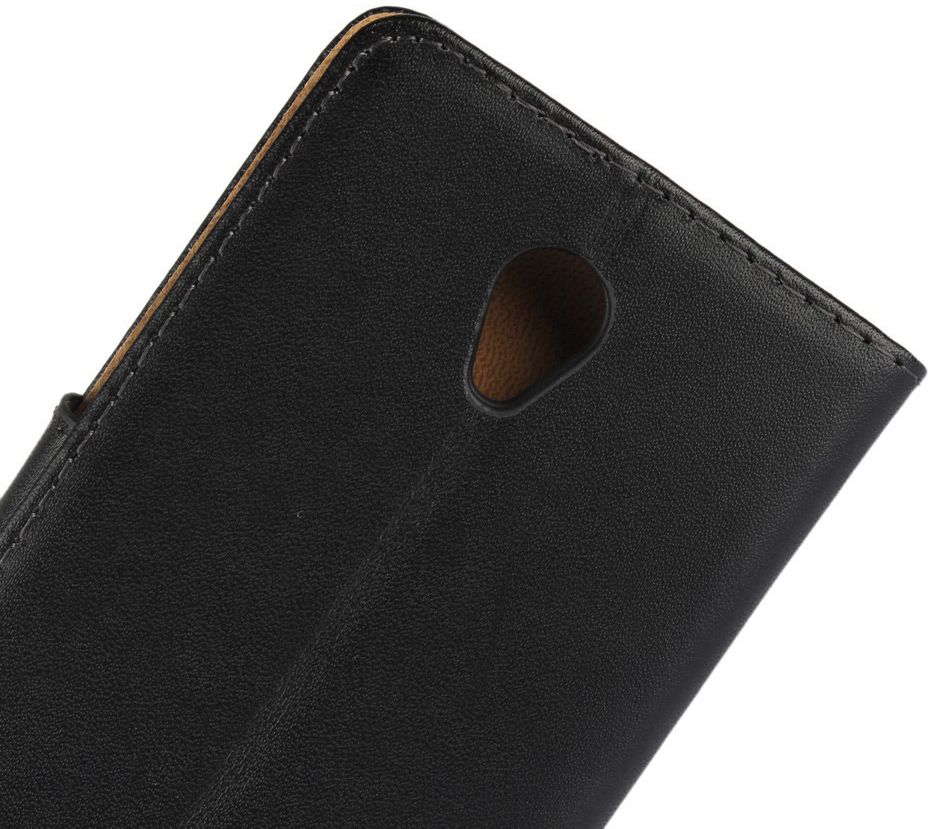 Lenovo B Portemonnee Hoesje Echt Leer Zwart afbeelding 8