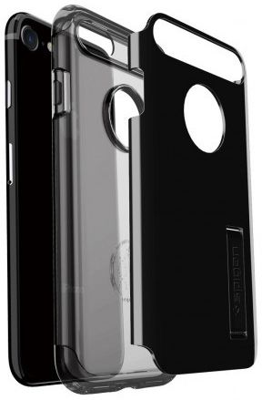Spigen Slim Armor Hoesje Apple iPhone 7 Jet Black afbeelding 1