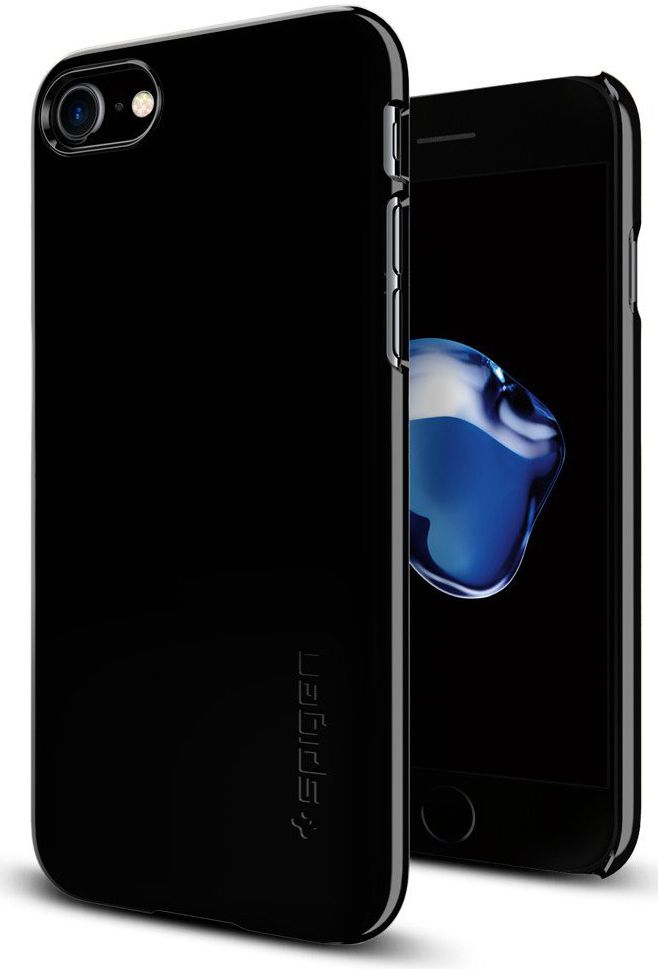 Spigen Thin Fit Case Apple iPhone 7 / 8 Jet Black afbeelding 1