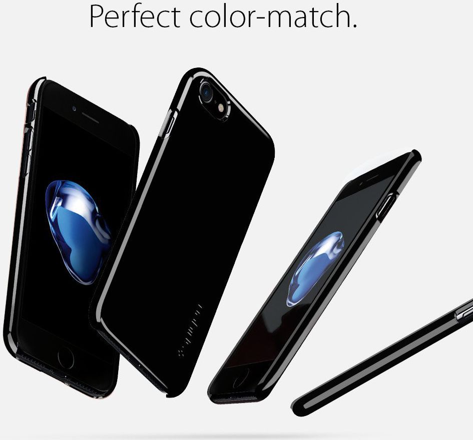 Spigen Thin Fit Case Apple iPhone 7 / 8 Jet Black afbeelding 11