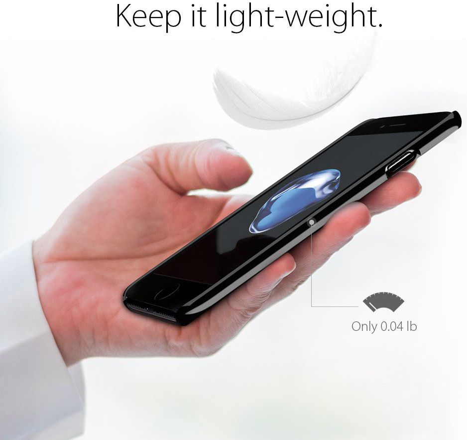 Spigen Thin Fit Case Apple iPhone 7 / 8 Jet Black afbeelding 12