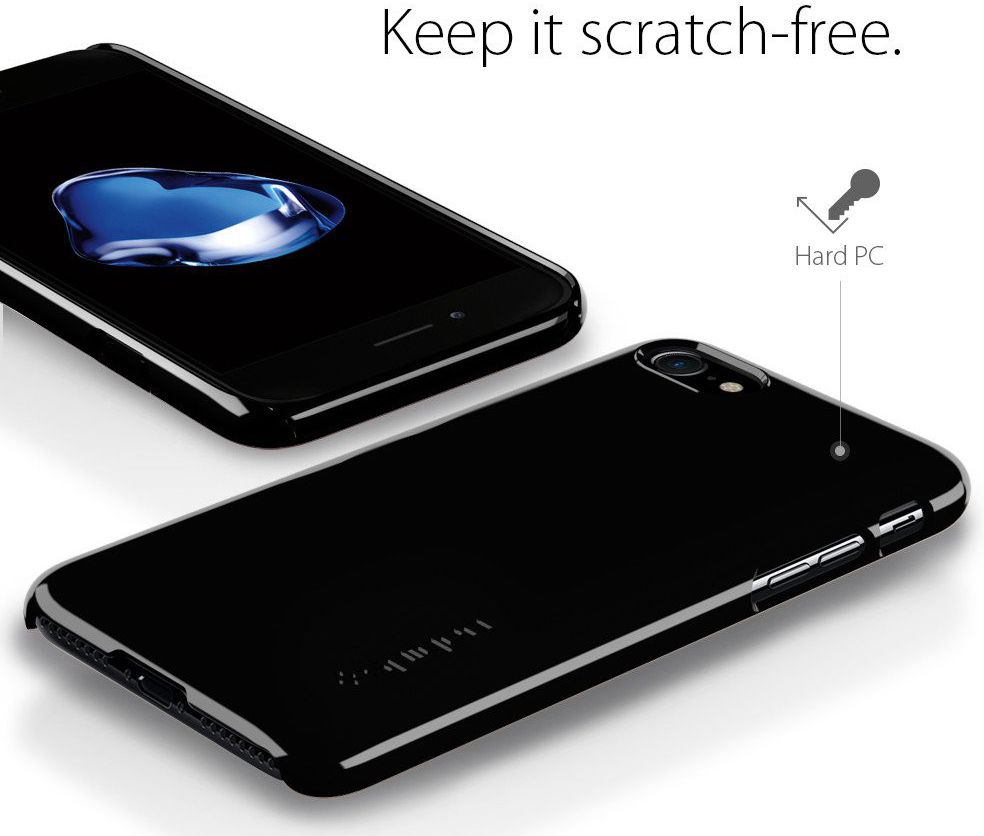 Spigen Thin Fit Case Apple iPhone 7 / 8 Jet Black afbeelding 13