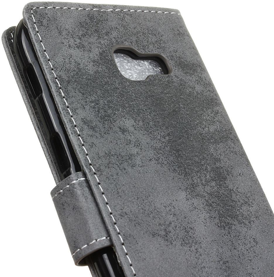 Samsung Galaxy A5 (2017) Retro Portemonnee Hoesje Grijs afbeelding 10