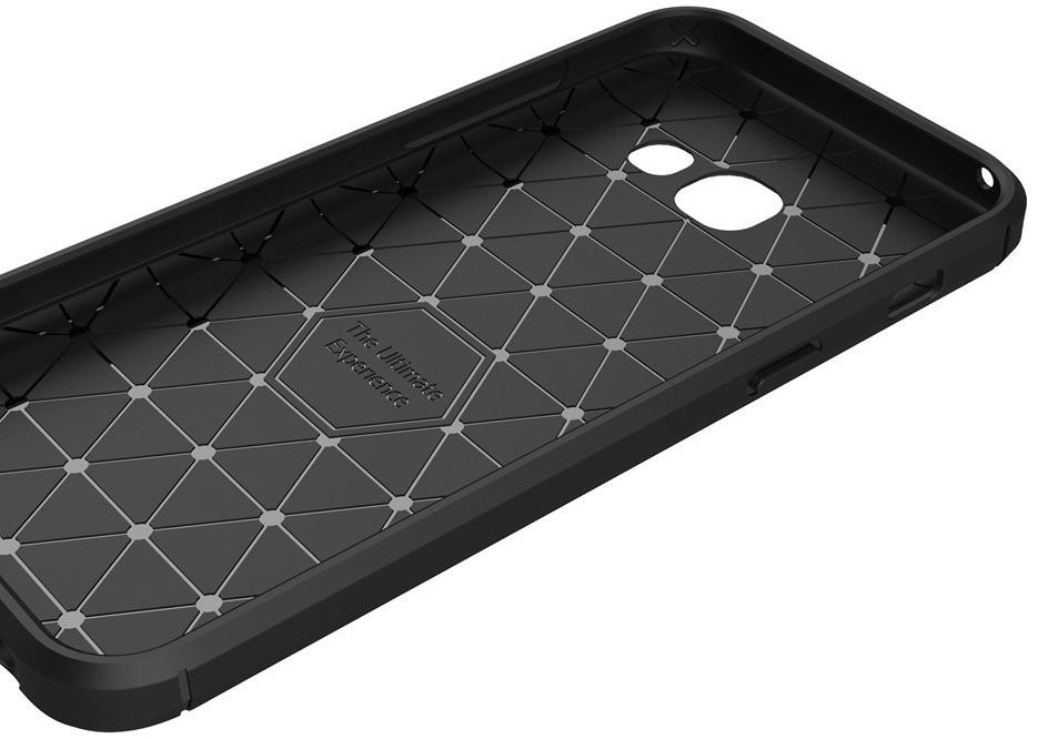 Samsung Galaxy A3 (2017) Geborsteld TPU Hoesje Zwart afbeelding 4